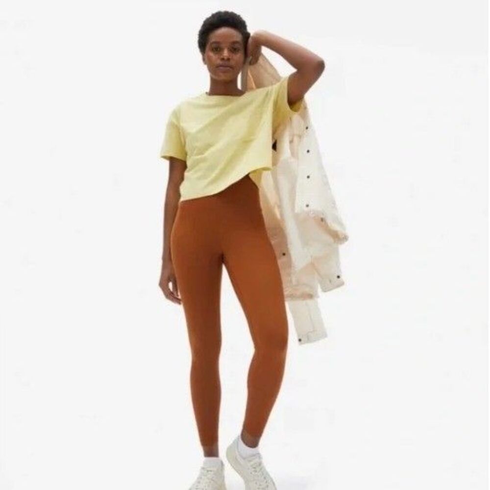 Everlane Legging XS Brown Ankle Yoga Gym Pilates Simple